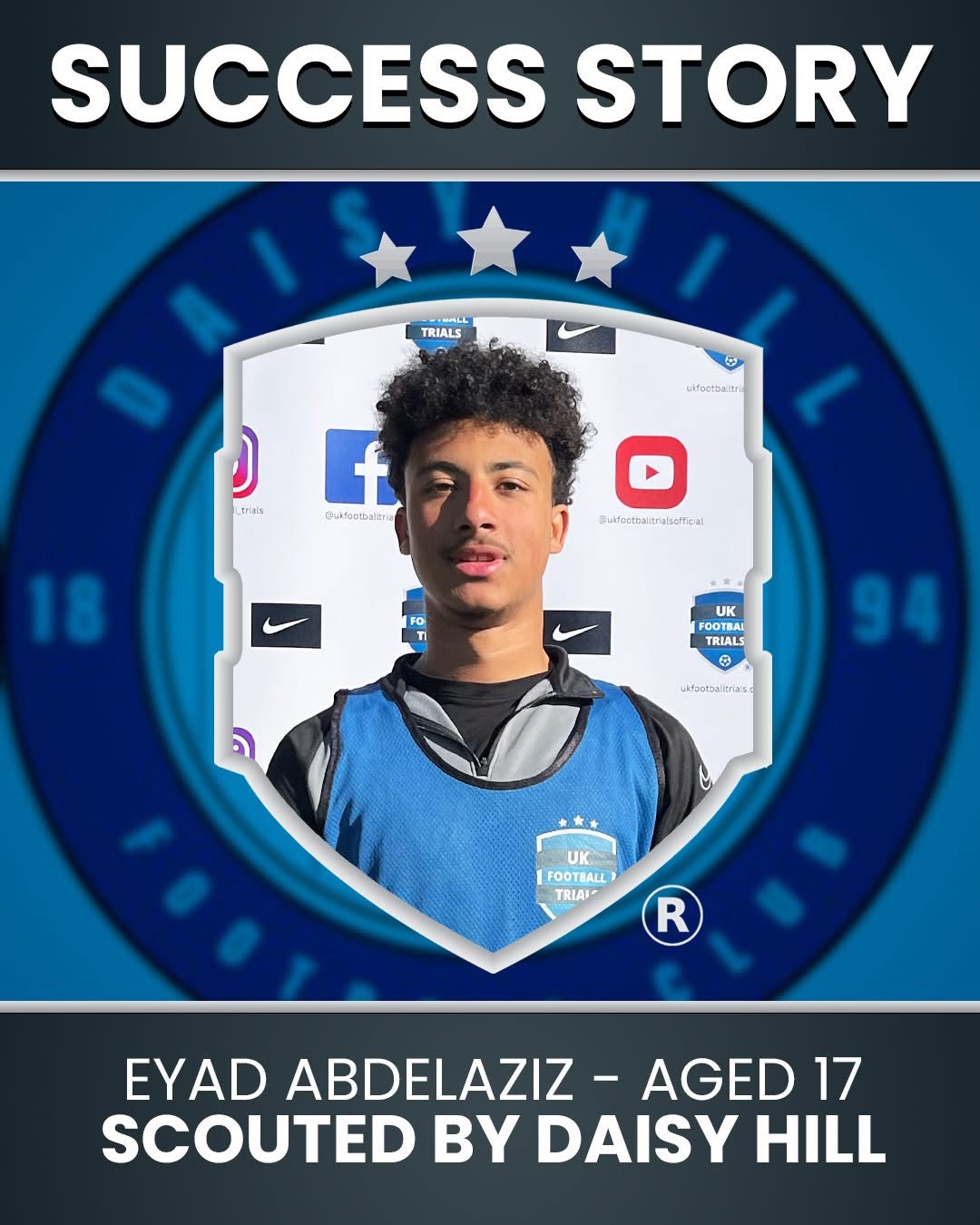 Eyad Abdelaziz — Scouted by Daisy Hill FC at UK Football Trials